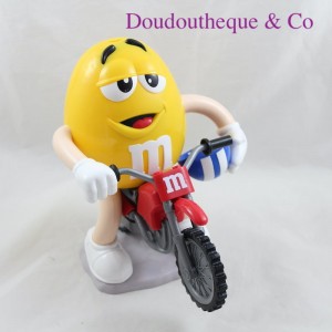 Distributeur chocolat M&M'S m&ms jaune moto
