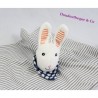 Manta conejo plano IKEA Leka pañuelo blanco gris rayado guisante azul blanco 27 cm