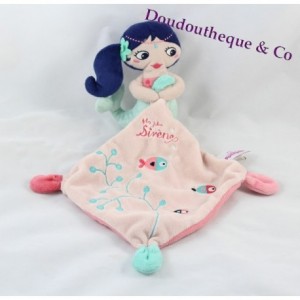 Doudou Taschentuch Sirene POMMETTE rosa Fisch