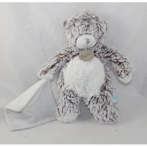 Doudou handkerchief bear BABY NAT' The Grey Flakes BN664 21 cm