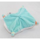 Doudou flaches Kaninchen DOUDOU AND COMPANY Mini Kuscheltier gesäuert orangefarbener Kragen 17 cm