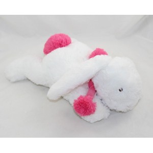 Doudou lapin DOUDOU ET COMPAGNIE Pompon rose DC2684 30 cm