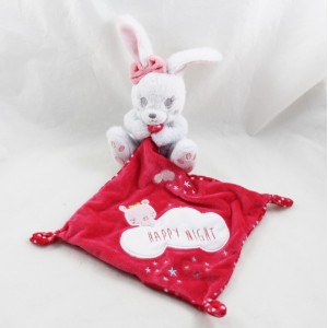 Bunny handkerchief cuddly toy SIMBA TOYS BENELUX Happy Night pink teddy bear13 cm