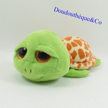 Peluche tortue TY JURATOYS verte et marron gros yeux 15 cm