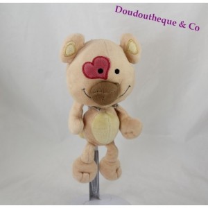 Bio Bär Plüsch BioDours beige Herz Kokarde Hund 25 cm