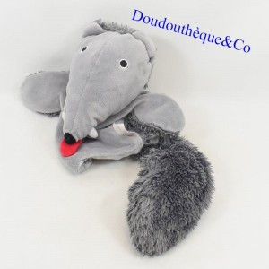 Doudou wolf puppet NATURE AND DISCOVERED gray 25 cm