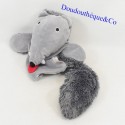 Doudou marionnette loup NATURE ET DECOUVERTE gris 25 cm