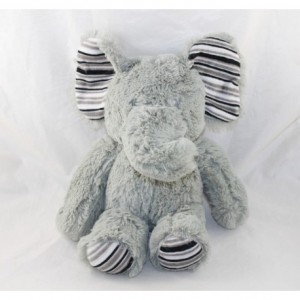 Plüsch Elefant TOM & KIDDY grau Streifen schwarz weiß grau 34 cm