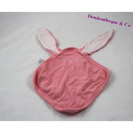 DouDou coniglio piatto PETIT BATEAU rosa bianco 22 cm