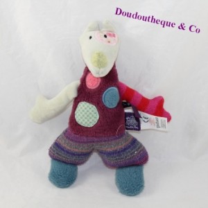 Doudou loup MOULIN ROTY Les jolis pas beaux violet 25 cm