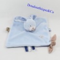 Blanket flat rabbit NATTOU Alex & Bibou blue attachment nipple 27 cm