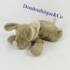 Doudou Fifi Hund DIMPEL grau taupe bestickter Schal 23 cm