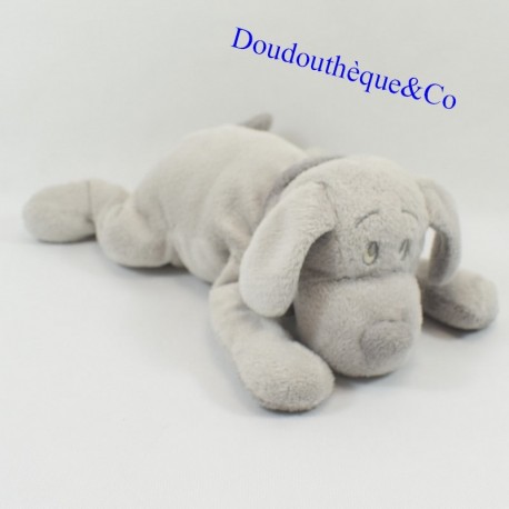 Doudou Fifi perro DIMPEL bufanda gris claro y oscuro 29 cm