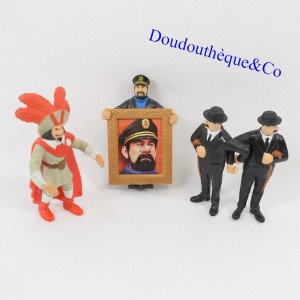 Lot de 4 figurines Tintin MCDONALD'S  Capitaine Haddock, Rackham le rouge, Dupond et Dupont 9 cm