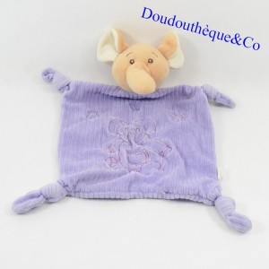 Flache Decke Elefant JJA 4 Knoten lila lila Mond Stern Sonne 30 cm