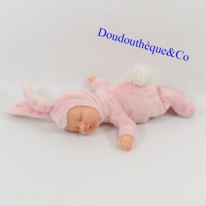 Baby doll rabbit ANNE GEDDES pink Baby Bunnies elongated 30 cm