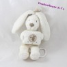 Musical bunny cub POMMETTE beige white cushion 20 cm