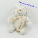 Plush rabbit RODADOU RODA scarf beige Ile de Ré 20 cm