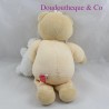Peluche musicale ours TEX BABY saumon mouton