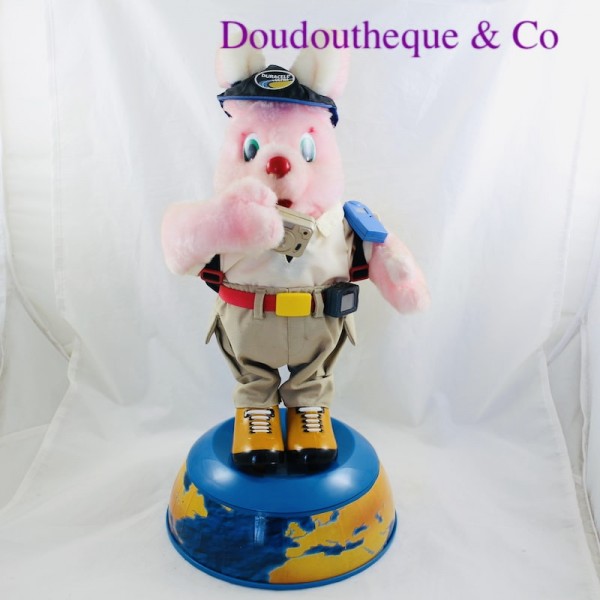 Peluche automate lapin DURACELL rose Globetrotter 42 cm SOS doudou