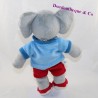 Elefante di peluche musicale Babar LANSAY Le avventure di Badou 25 cm