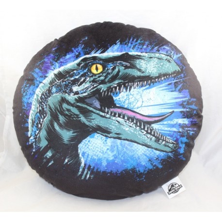 Rundes Kissen JURASSIC WORLD plüschbedruckt beidseitig blau 32 cm