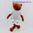 Teddy bear MONOPRIX brown sweater gray