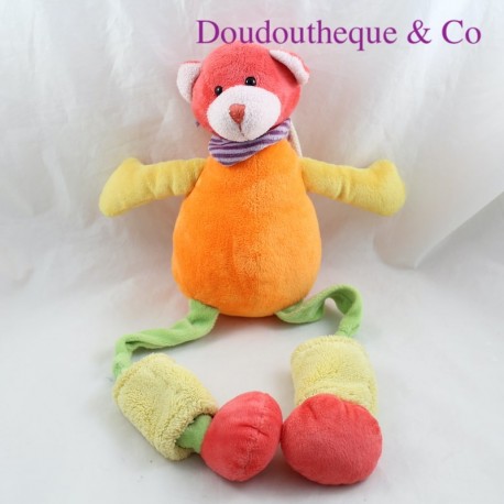 Doudou Bär PLAYKIDS orange rot