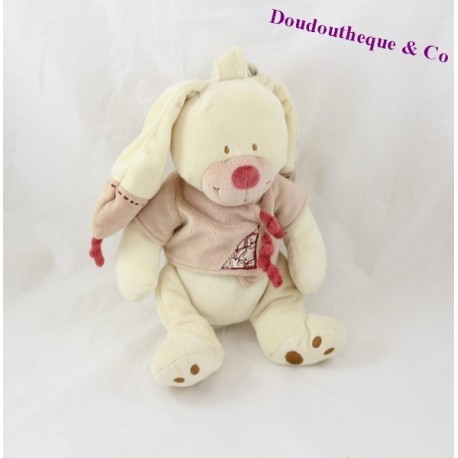 Doudou musical lapin croix NICOTOY 26cm