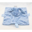 Doudou plat lapin NATTOU Lapidou bleu foncé carré 25 cm