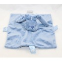 Doudou plat lapin NATTOU Lapidou bleu foncé carré 25 cm