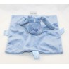 Doudou plat lapin NATTOU Lapidou bleu foncé carré 25 cm