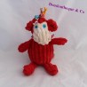 Plush monkey LES DEGLINGOS Bogos red 22 cm