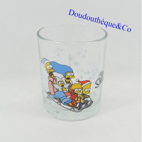 Die Simpsons Family Drink auf einem Weihnachtsschlitten Coudene Glas 2018
