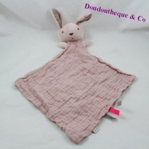 Doudou flaches Kaninchen DPAM Von der gleichen zur gleichen rosa Windel 40 cm