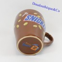 Taza Snickers barra de chocolate taza de cerámica marrón 10 cm