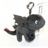 Porte clés peluche Krokmou DREAMWORKS Dragons noir 22 cm Neuf
