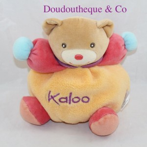 Doudou boule ours KALOO orange