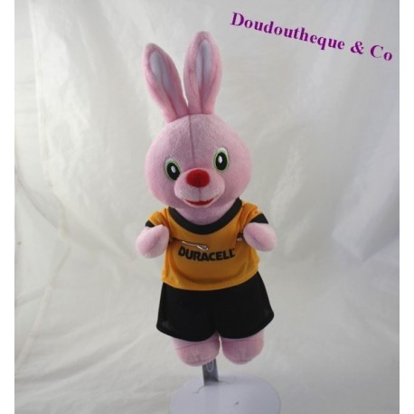 Plush rabbit battery DURACELL classic t-shirt orange shorts black 25 cm