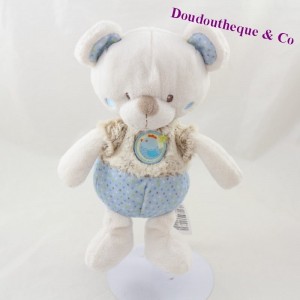 Teddy bear CHILDREN'S WORDS blue white beige hen 24 cm