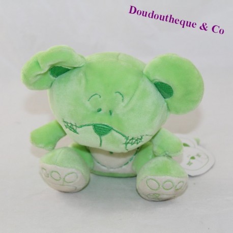 Plush mouse TIAMO Mandy the green mouse sitting 14 cm Plush mouse TIAMO Mandy the green mouse sitting 14 cm