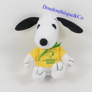 Peluche chien Snoopy PEANUTS Beagle Scout T-Shirt Jaune 16 cm
