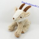 Peluche ibex CREATIONS DANI corna marroni e bianche 25 cm