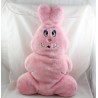 Peluche coniglio vintage CMP viso rosa ricamato semi piatto 53 cm