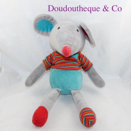 Peluche souris EBULOBO gris Peluche souris EBULOBO gris