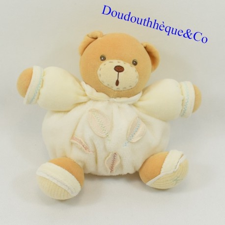 Teddy bear KALOO Pure leaf ecru beige 18 cm