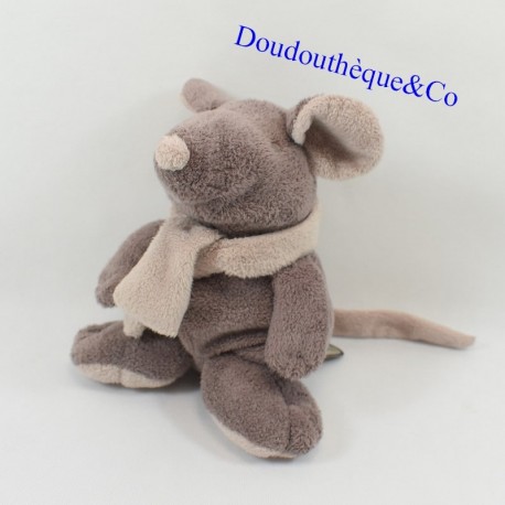 Plüschmaus DIMPEL Manou grau taupe 17 cm Plüschmaus DIMPEL Manou grau taupe 17 cm