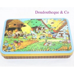 Cookie box Asterix and Obelix metal Gallic village