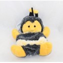 Doudou marionnette abeille RODADOU RODA rayé jaune noir 27 cm