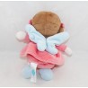 Mini doll fata TEX BABY abito rosa salmone ali blu Carrefour 17 cm